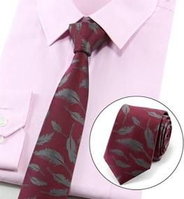 img 1 attached to 🌸 Stylish Purple Floral Necktie: Perfect Men's Fashion Accessory