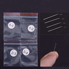 img 2 attached to 🧵 Set of 4 Ventilating Needles with 1 Brass Holder for Lace Wig Needle