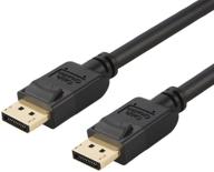 cablecreation displayport to displayport cable 10 feet - high-quality dp to 🔌 dp cable, gold plated with latch, 4k@60hz & 2k@144hz support, 3m length, black logo