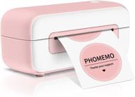 🖨️ phomemo pink label printer: streamline shipping on amazon, shopify, etsy, ebay, fedex, and usps logo