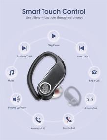 img 1 attached to 🎧 Taopod Bluetooth Headphones: Wireless Earbuds with 4-Mics Noise Reduction, 56H Play Time, IPX7 Waterproof & LED Display - Ideal for Sports, Workouts, and Gaming