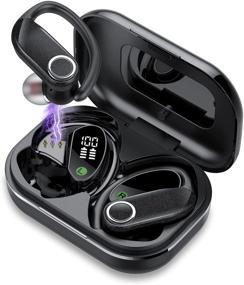 img 4 attached to 🎧 Taopod Bluetooth Headphones: Wireless Earbuds with 4-Mics Noise Reduction, 56H Play Time, IPX7 Waterproof & LED Display - Ideal for Sports, Workouts, and Gaming