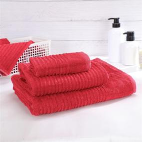 img 3 attached to BLOOMBY Simply Towels Quick Dry Crimson