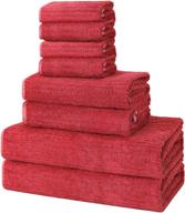 bloomby simply towels quick dry crimson logo