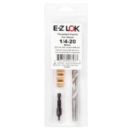 🔩 e-z lok 400-4 threaded inserts for wood, brass, includes 1/4-20 knife thread inserts (5), drill & installation tool - complete installation kit logo