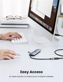 img 3 attached to Удлинительный кабель USB C UGREEN 3FT - Быстрая зарядка 10Gbps USB C Extender для MacBook Pro, Nintendo Switch, Dell XPS - Thunderbolt 3 Compatible