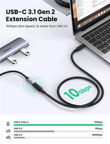 img 2 attached to Удлинительный кабель USB C UGREEN 3FT - Быстрая зарядка 10Gbps USB C Extender для MacBook Pro, Nintendo Switch, Dell XPS - Thunderbolt 3 Compatible