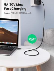 img 1 attached to Удлинительный кабель USB C UGREEN 3FT - Быстрая зарядка 10Gbps USB C Extender для MacBook Pro, Nintendo Switch, Dell XPS - Thunderbolt 3 Compatible