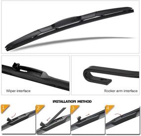 img 1 attached to 🚗 MIKKUPPA Windshield Wiper Blades Set for Honda CR-V 2012-2016 - 20" + 19" Replacement Front Wipers