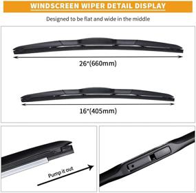 img 2 attached to 🚗 MIKKUPPA Windshield Wiper Blades Set for Honda CR-V 2012-2016 - 20" + 19" Replacement Front Wipers