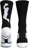 chalktalk sports basketball socks: athletic mid-calf woven socks for basketball players in various colors logo