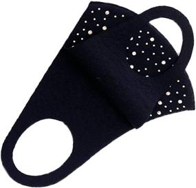 img 1 attached to 💎 Glamorous Rhinestone Face Mask: Sparkle & Style for Women - Perfect for Halloween Masquerade Party, Reusable & Washable