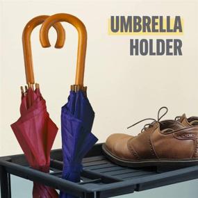 img 1 attached to 🌂 Innover Two-Tier Boot Tray with Umbrella Stand: Multi-Purpose Shoe Rack and Entryway Organizer