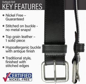 img 3 attached to Outback Black Belt Genuine Leather