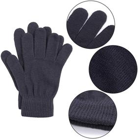 img 3 attached to Coobey Winter Gloves Stretchy Storage Men's Accessories