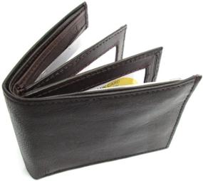 img 2 attached to Bifold Brown Leather Wallet 💳 with Window for Better Organization and Style