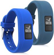 ⌚ kwmobile small silicone watch strap set for garmin vivofit jr. / jr. 2-2x tpu fitness tracker sports band logo