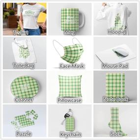 img 3 attached to 🎁 10-Piece 12x12" Pre-Printed Infusible Transfer Ink Sheets with Christmas Halloween Buffalo Plaid Pattern for Mug Press, Coaster, and Tote Bag Blanks - Sublimation Paper