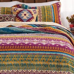 img 1 attached to 🌵 Vibrant Southwest Quilt Set - Greenland Home Siesta Collection, Full/Queen (3 Piece)