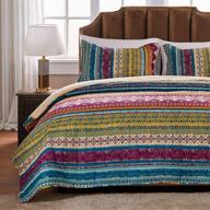 🌵 vibrant southwest quilt set - greenland home siesta collection, full/queen (3 piece) logo