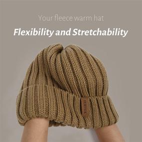 img 1 attached to FURTALK Women's Winter Fleece Lined Beanie - Cable Knit Chunky Beanies Snow Cap