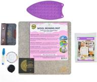 🧵 14x14 wool pressing mat - pure new zealand wool ironing mat for quilting, sewing, embroidery, crafts - perfect and smooth pressing seams - portable mat. plus, felt wallet purse included! logo