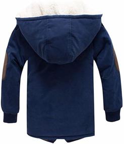 img 3 attached to Cotton Padded Jacket Hooded Outerwear Boys' Clothing for Jackets & Coats