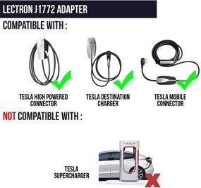 img 3 attached to 🔌 Lectron Tesla to J1772 Adapter - Max 40A & 250V - Compatible with Tesla High Powered Connector, Destination Charger, and Mobile Connector (Black)