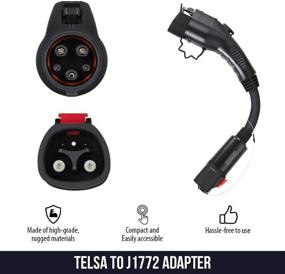 img 2 attached to 🔌 Lectron Tesla to J1772 Adapter - Max 40A & 250V - Compatible with Tesla High Powered Connector, Destination Charger, and Mobile Connector (Black)