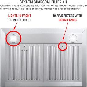 img 2 attached to 🔍 Enhanced Cosmo CFK1-TM Charcoal Range Hood Filter for Improved Performance