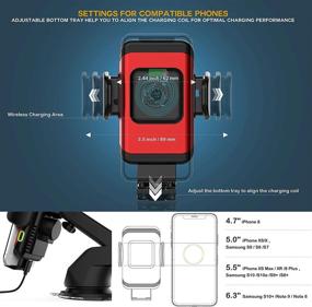 img 2 attached to Wireless Charging Auto Clamping Windshield Compatible Car & Vehicle Electronics