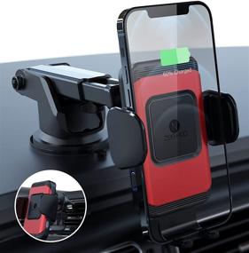 img 4 attached to Wireless Charging Auto Clamping Windshield Compatible Car & Vehicle Electronics