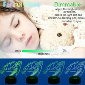 img 2 attached to Fanrui Ocean Sea Turtle Lamp: Fun 7 Colors Change Night Light for Kids, USB Powered with Smart Controller - Perfect Bedroom Decor & Xmas Toys for Boys and Girls