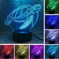 fanrui ocean sea turtle lamp: fun 7 colors change night light for kids, usb powered with smart controller - perfect bedroom decor & xmas toys for boys and girls логотип