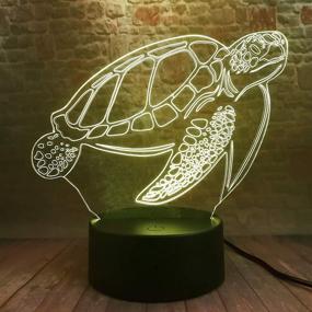 img 1 attached to Fanrui Ocean Sea Turtle Lamp: Fun 7 Colors Change Night Light for Kids, USB Powered with Smart Controller - Perfect Bedroom Decor & Xmas Toys for Boys and Girls