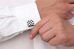 img 3 attached to Enhance Your Style with BUTTONCUFF Black Silver Button Covers
