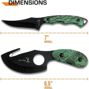 img 1 attached to 🔪 Elk Ridge Outdoors 2-PC Fixed Blade Hunting Knife Set - Premium Skinner and Gut Hook Blades for Hunting, Camping, and Survival - ER-300CA, 7-Inch/6.5-Inch Overall