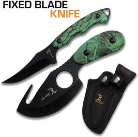 img 3 attached to 🔪 Elk Ridge Outdoors 2-PC Fixed Blade Hunting Knife Set - Premium Skinner and Gut Hook Blades for Hunting, Camping, and Survival - ER-300CA, 7-Inch/6.5-Inch Overall