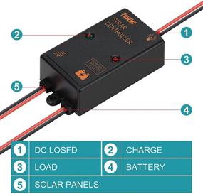 img 1 attached to 🔋 Powerful & Waterproof Solar Charge Controller - 5A, 6V/12V Auto, 24hr Load, IP67, Lead-Acid Battery Compatible