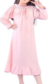 img 4 attached to BOOPH Nightgown Sleepwear for Toddlers - Girls' Nightwear Clothing