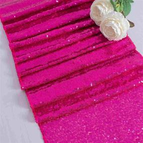 img 4 attached to 🌟 12X72 Inch Sparkly Sequin Table Runner by DUOBAO