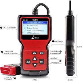 img 2 attached to 🚗 Foseal OBD2 Code Reader: Профессиональный автомобильный анализатор ошибок Check Engine Light для автомобилей протокола OBDII с 1996 года.