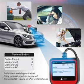 img 1 attached to 🚗 Foseal OBD2 Code Reader: Профессиональный автомобильный анализатор ошибок Check Engine Light для автомобилей протокола OBDII с 1996 года.