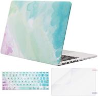 🌈 mosiso macbook pro 13 inch case 2015-2012 a1502 a1425: protective hard shell case, keyboard cover, screen protector - rainbow mist design logo