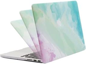 img 1 attached to 🌈 MOSISO MacBook Pro 13 inch Case 2015-2012 A1502 A1425: Protective Hard Shell Case, Keyboard Cover, Screen Protector - Rainbow Mist Design