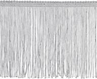 chainette fringe p-7044: 4-inch 100% polyester embellishment, 10-yard white trim logo