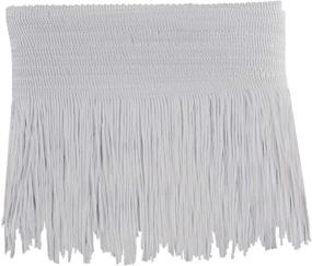 img 2 attached to Chainette Fringe P-7044: 4-Inch 100% Polyester Embellishment, 10-Yard White Trim