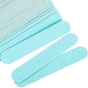 img 1 attached to 💅 200 Disposable Mini Nail File Bulk - 3.4 inch Double Sided Emery Boards for Fingernail Tools - 150 Grit Light Blue