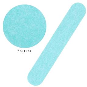 img 2 attached to 💅 200 Disposable Mini Nail File Bulk - 3.4 inch Double Sided Emery Boards for Fingernail Tools - 150 Grit Light Blue