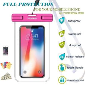 img 3 attached to 📱 STURME Waterproof Phone Pouch: Universal Case for iPhone Xs Max XR XS X 8, Samsung Galaxy S10 S9 S8, Pixel 3 XL 2 & More - Up to 6.5”